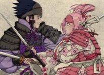 Sasuke e Sakura samurai 